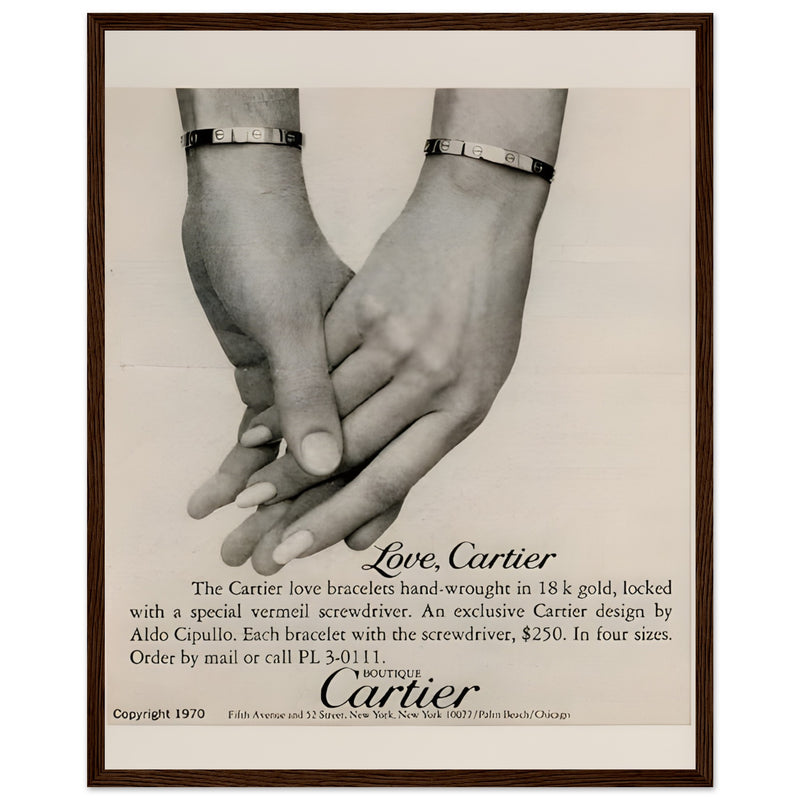 Cartier Love Bangles Vintage Poster