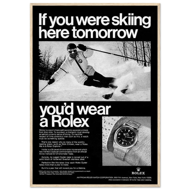 Rolex Ski Vintage Poster Ad