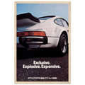 Porsche - Exclusive, Explosive, Expensive Vintage Poster