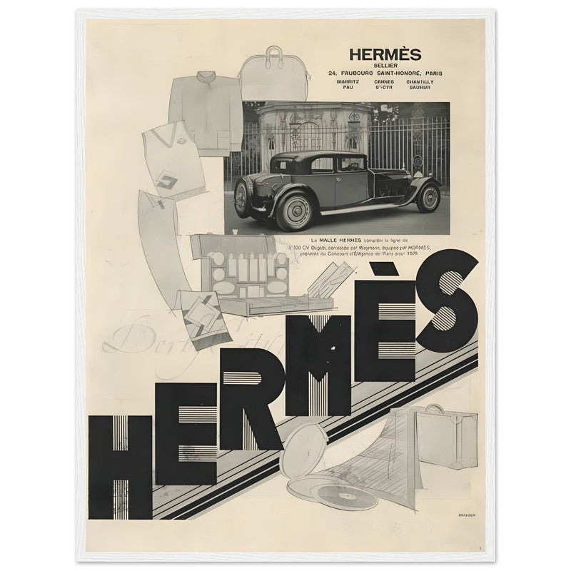 Hermes Fashion Vintage Poster Ad