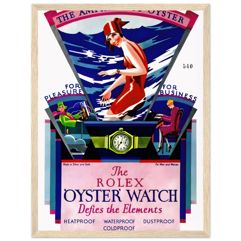 Rolex Amphibious Oyster Vintage Poster