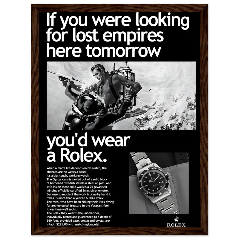 Rolex Submariner Vintage Poster Ad