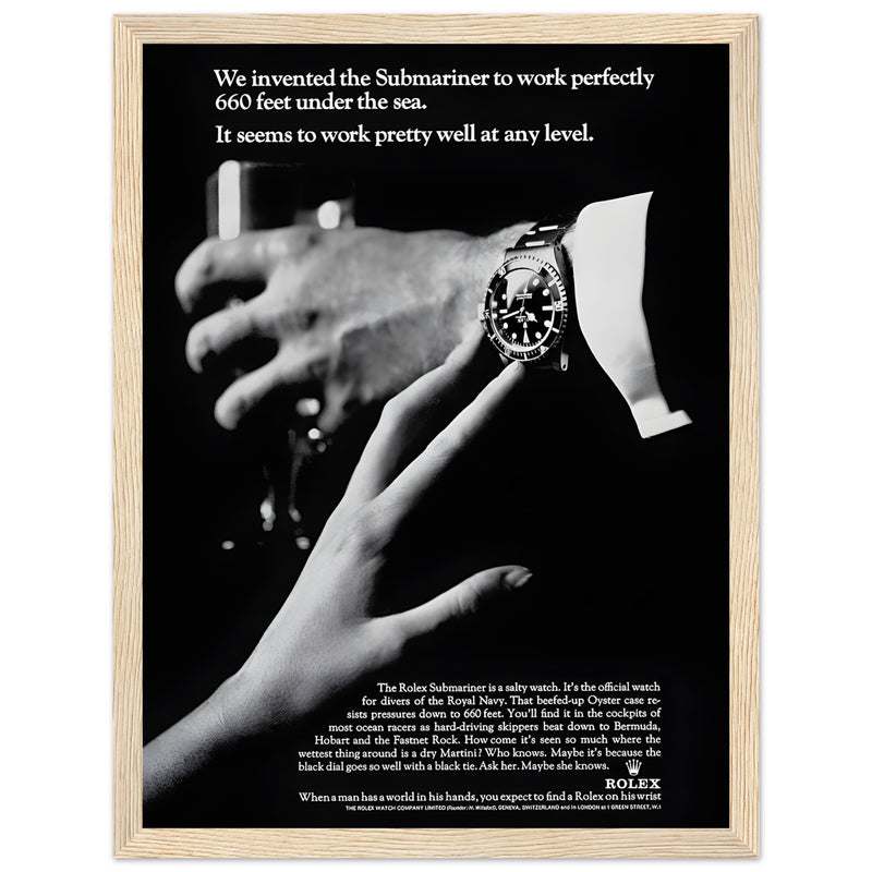 Rolex Submariner Any Level Vintage Poster Ad
