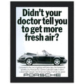 Porsche 911 Fresh Air Vintage Poster Ad