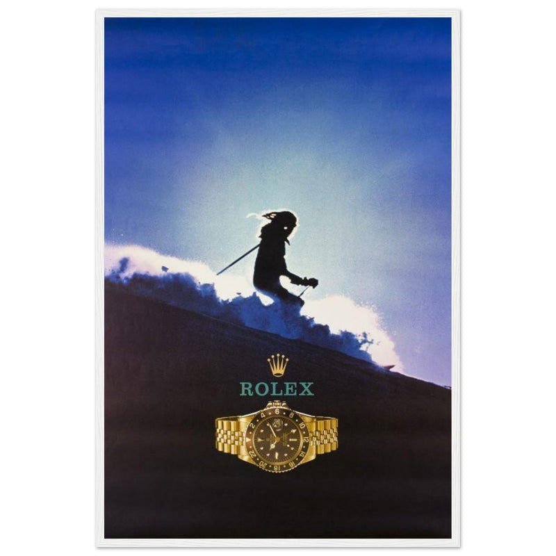 Rolex Skiing Vintage Poster Ad