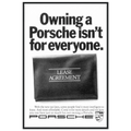 Porsche - It's not for everyone Vintage Poster Ad