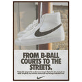 Nike Court to the streets Vintage Poster Ad