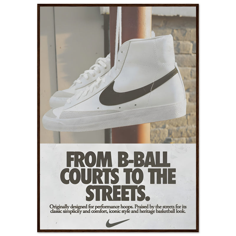 Nike Court to the streets Vintage Poster Ad