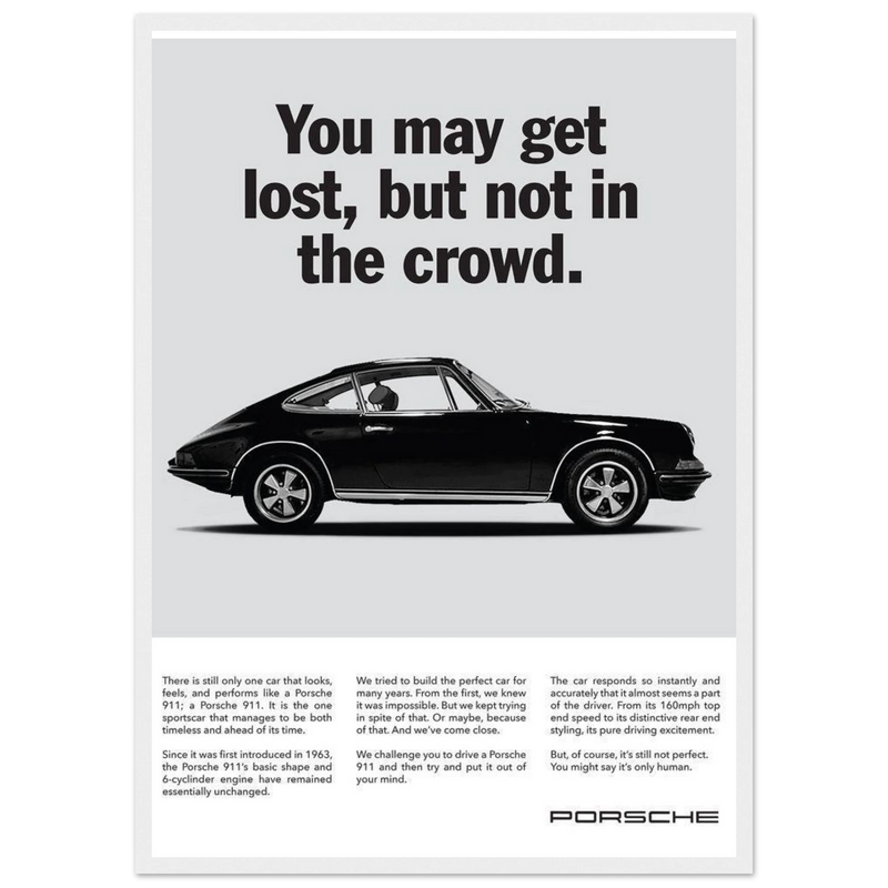 Porsche Vintage Poster - Lost