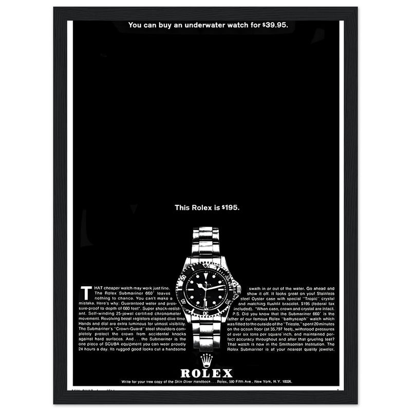Rolex Submariner Vintage Poster Ad