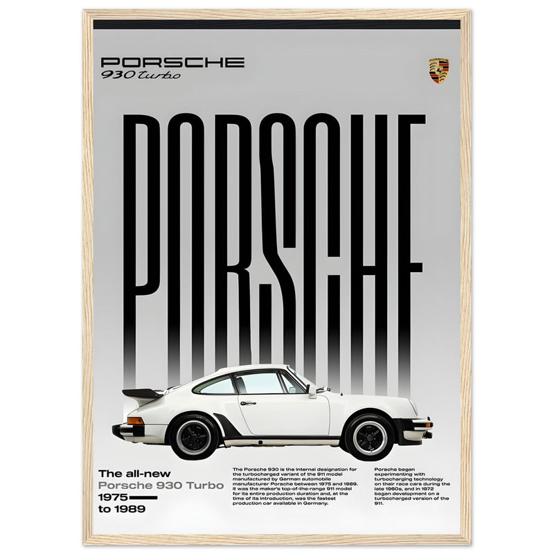 Porsche 930 Turbo 1975 Vintage Poster Ad