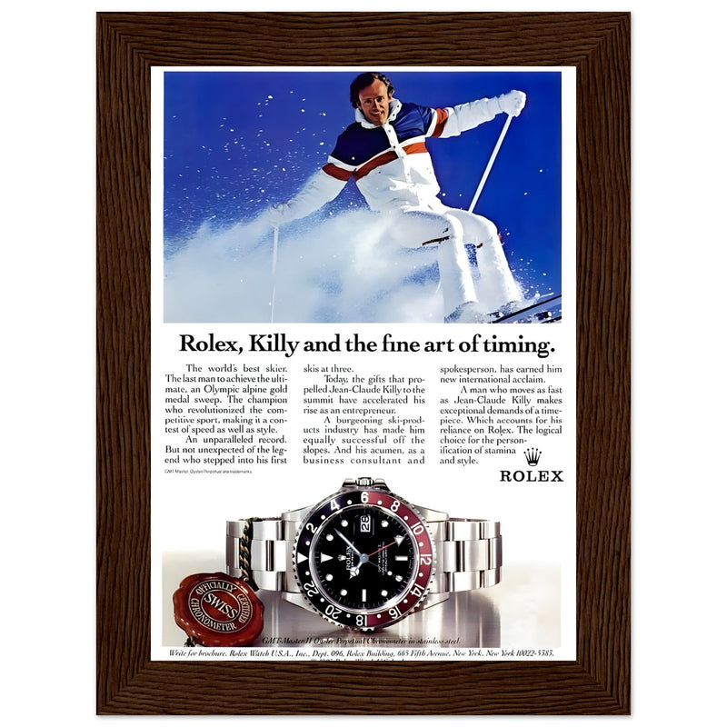 Rolex Alpine Gold Medal Sweep Vintage Poster