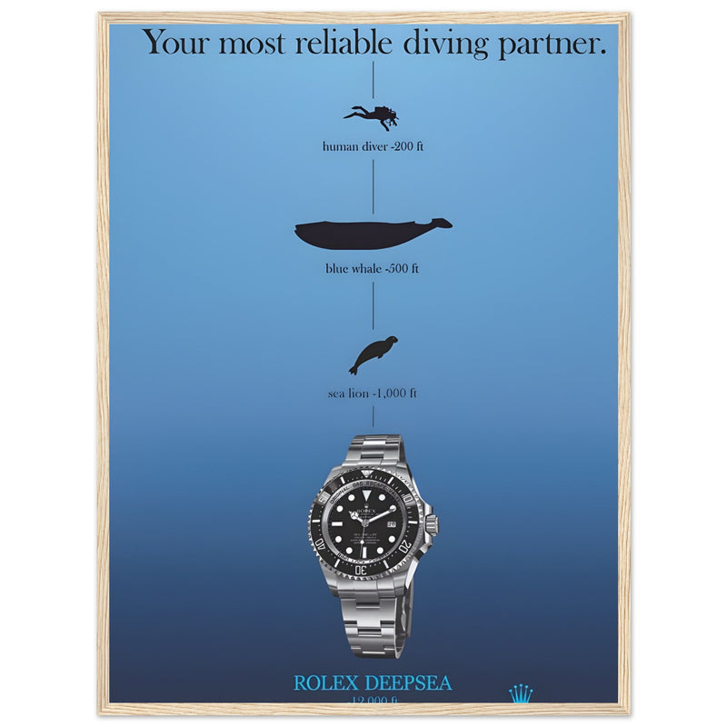 Rolex Deepsea Vintage Poster Ad