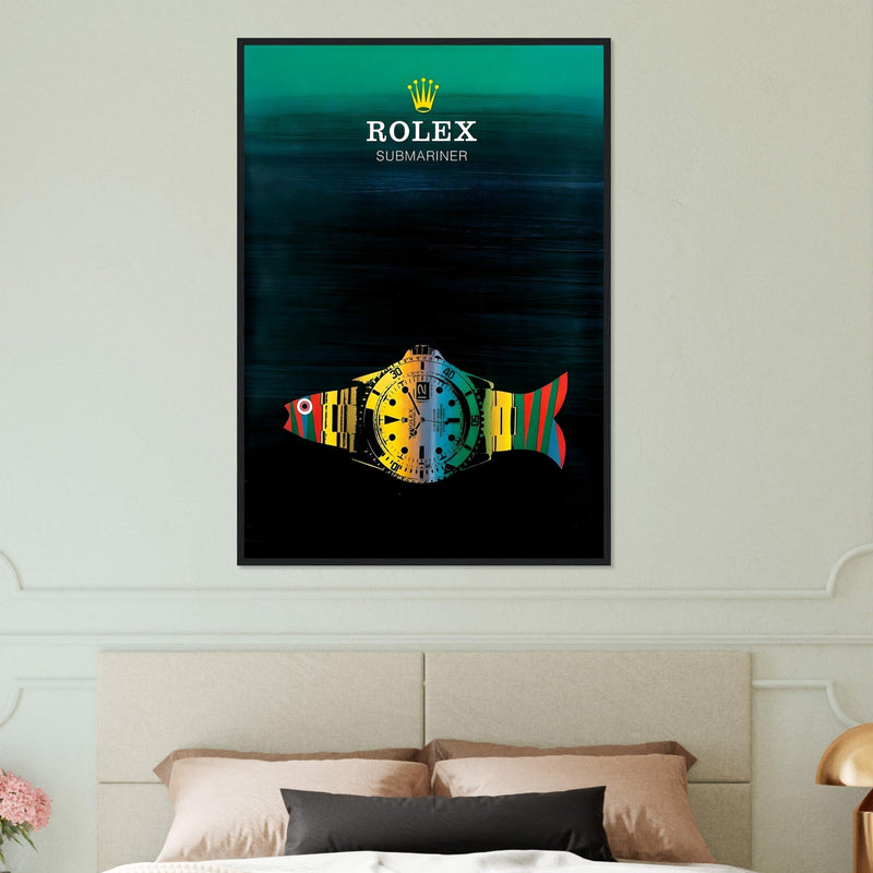 Rolex Submariner Fish Vintage Poster Ad - Premium Matte Paper