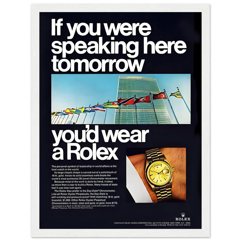 Rolex Day-Date UN Vintage Poster Ad