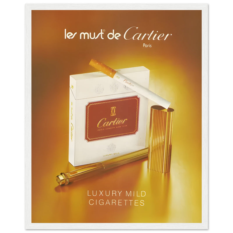 Cartier Luxury Mild Cigarettes Vintage Poster Ad