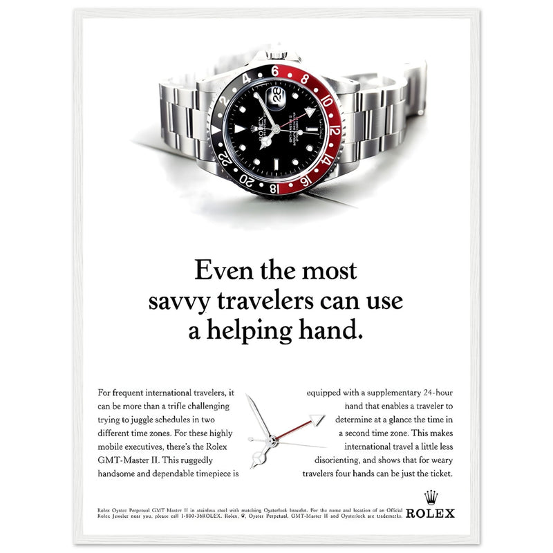 Rolex GMT Master Travel Vintage Poster Ad