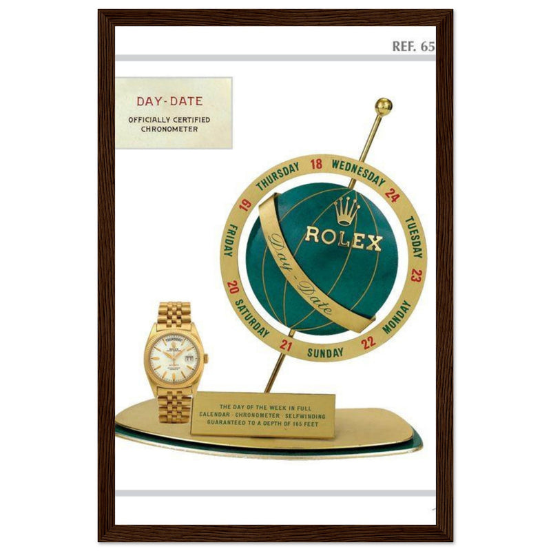 Rolex Day-Date Globe Vintage Poster Ad