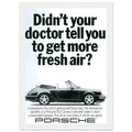 Porsche 911 Fresh Air Vintage Poster Ad
