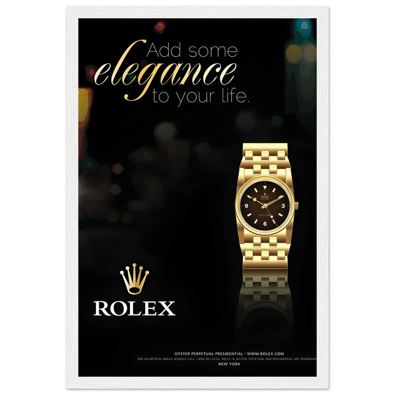 Rolex Elegance Vintage Poster Ad