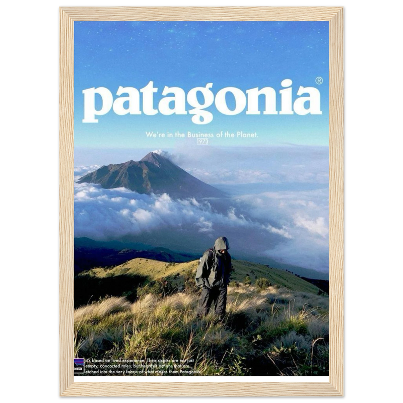 Patagonia We're in the Business of the Planet Vintage Poster Ad