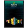 Rolex Submariner Fish Vintage Poster Ad - Premium Matte Paper