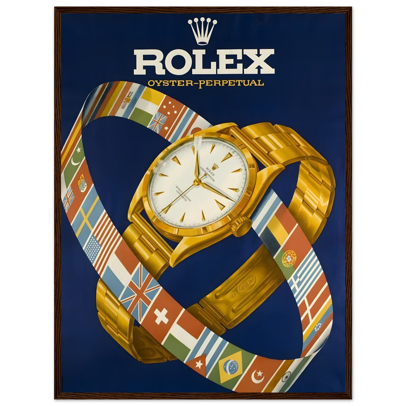 Rolex Advertising Golden Age Oyster Perpetual Vintage Poster
