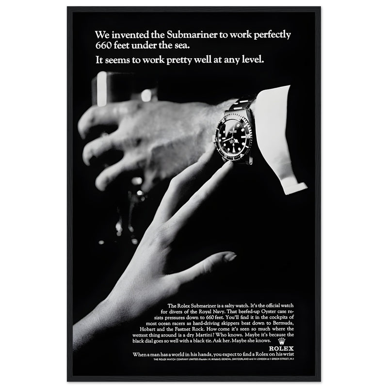 Rolex Submariner Any Level Vintage Poster Ad