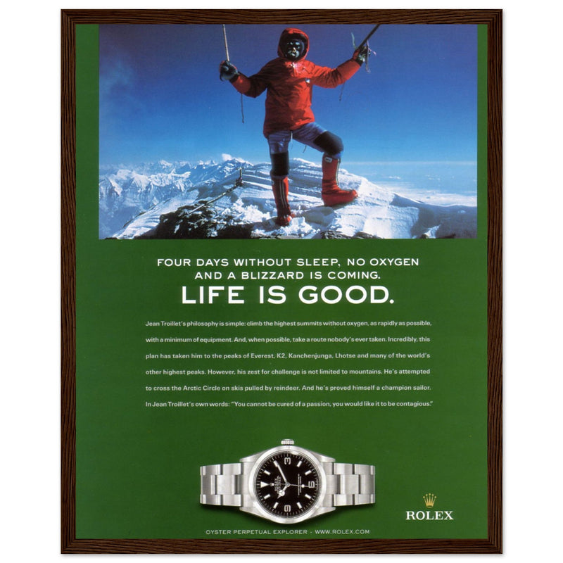 Rolex Life is Good Vintage Poster Ad
