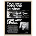 Rolex Racing Vintage Poster Ad