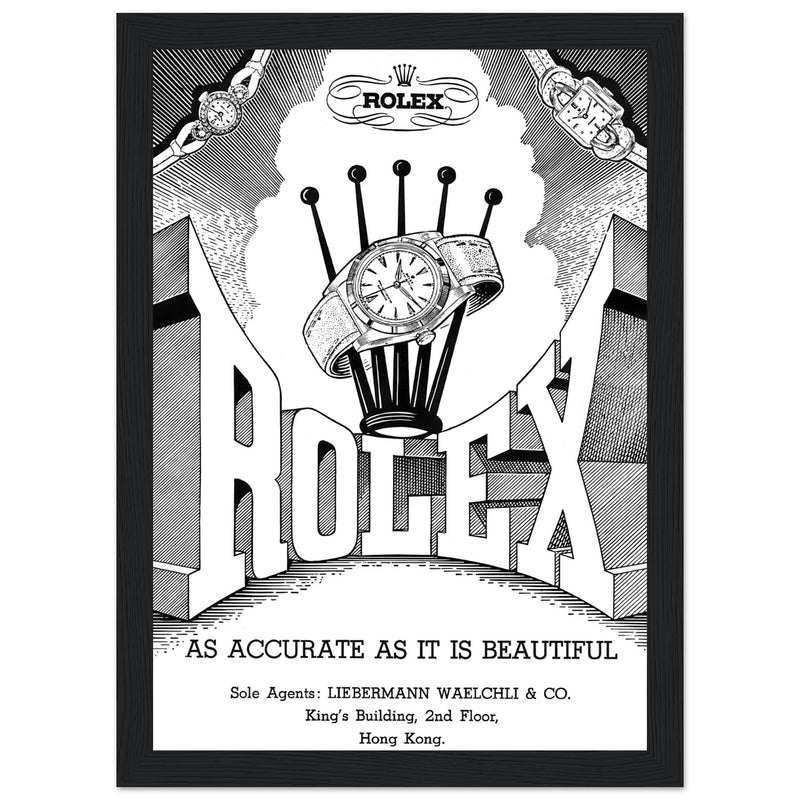 Rolex Hong Kong Jewellers Vintage Poster Ad