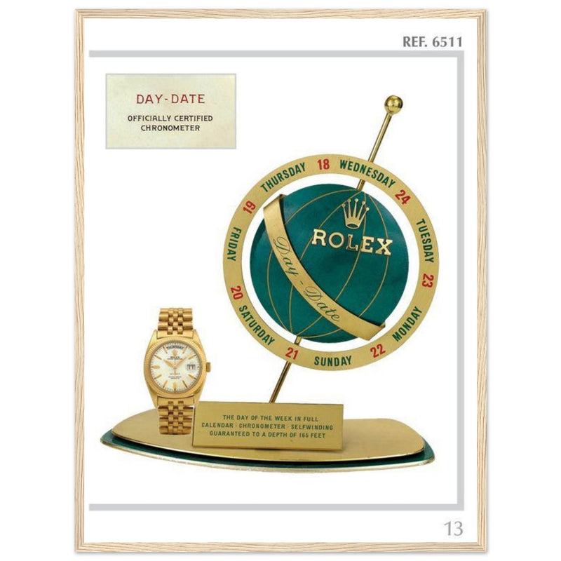 Rolex Day-Date Globe Vintage Poster Ad