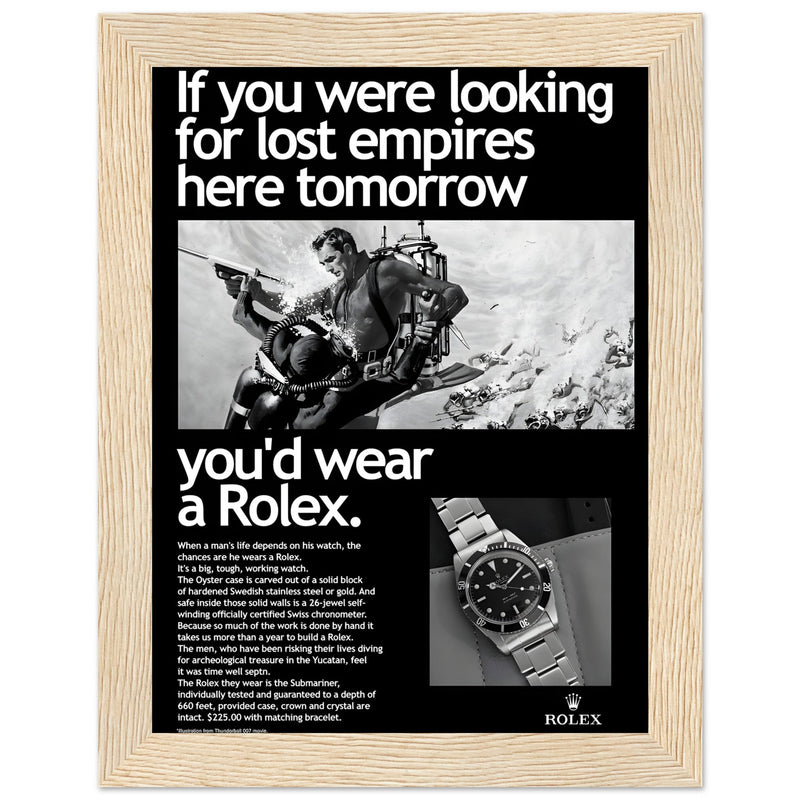 Rolex Submariner Vintage Poster Ad