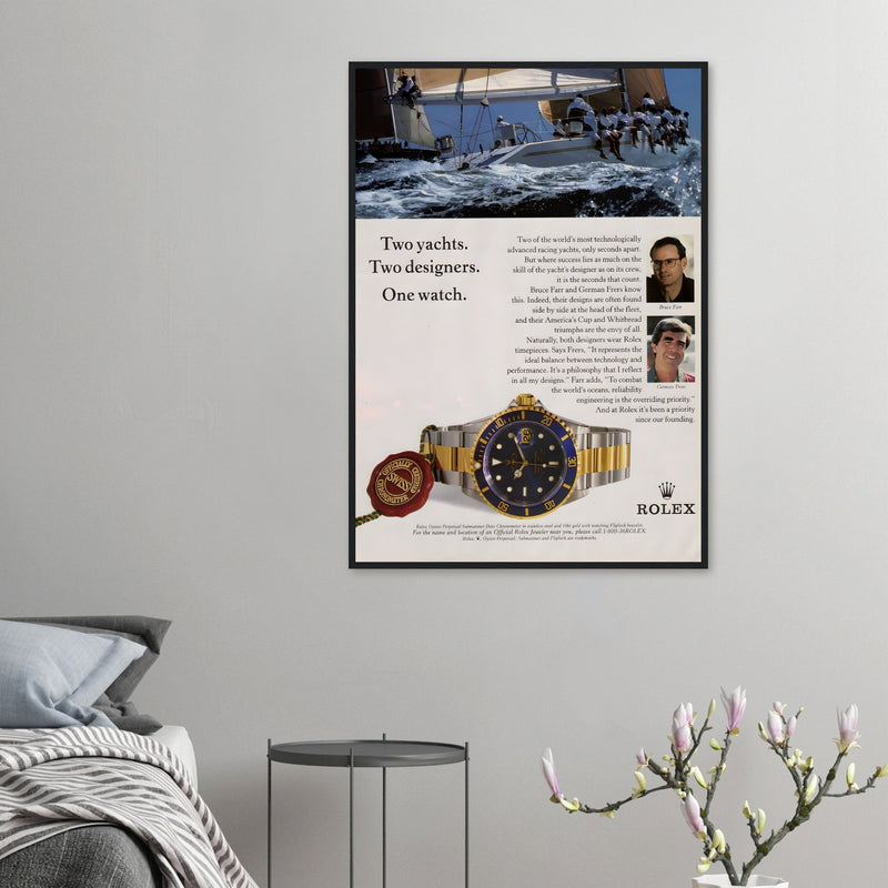 Rolex Yacht Submariner Vintage Poster Ad