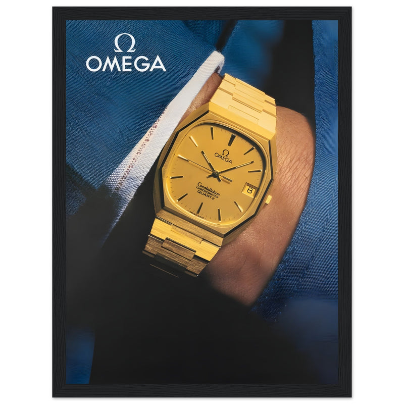 Omega Gold Vintage Poster Ad