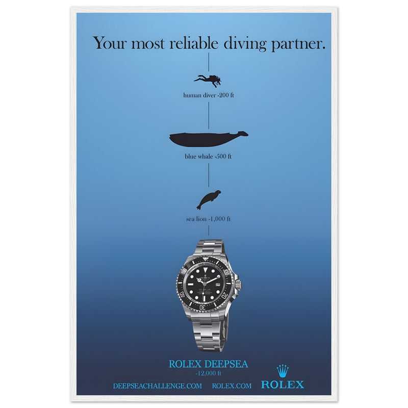 Rolex Deepsea Vintage Poster Ad