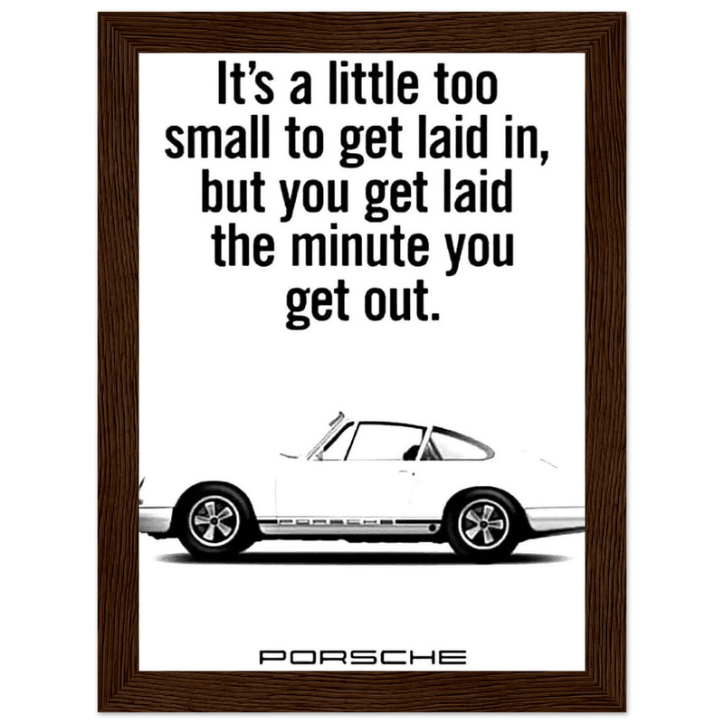 Porsche Vintage Poster  White 911