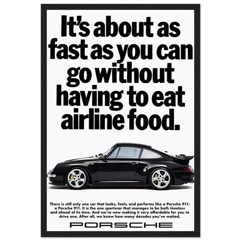 Porsche 911 Vintage Poster - Airline Food