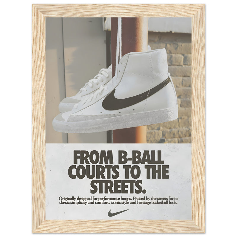 Nike Court to the streets Vintage Poster Ad