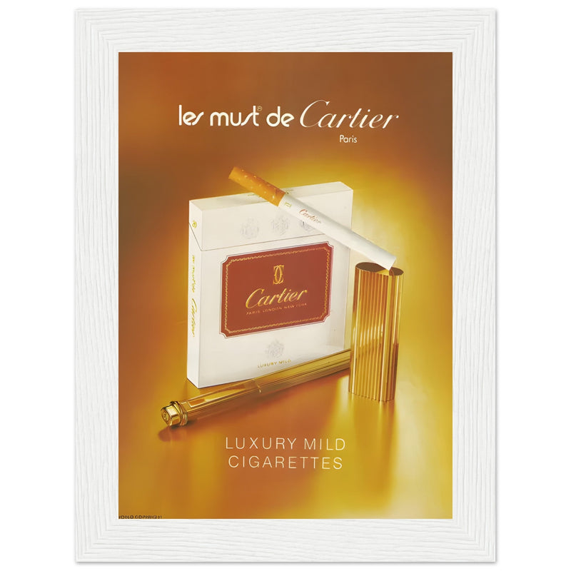 Cartier Luxury Mild Cigarettes Vintage Poster Ad