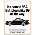 Porsche 964 - 69 Vintage Ad Poster