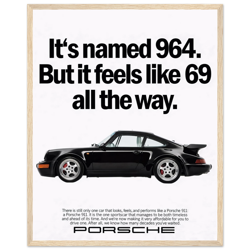 Porsche 964 - 69 Vintage Ad Poster