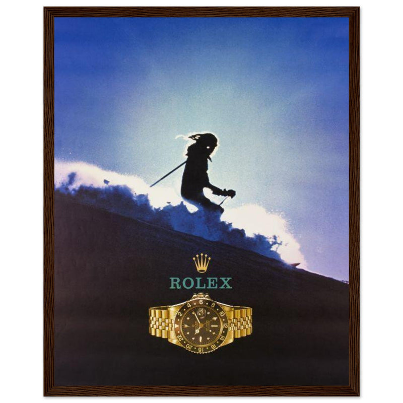Rolex Skiing Vintage Poster Ad