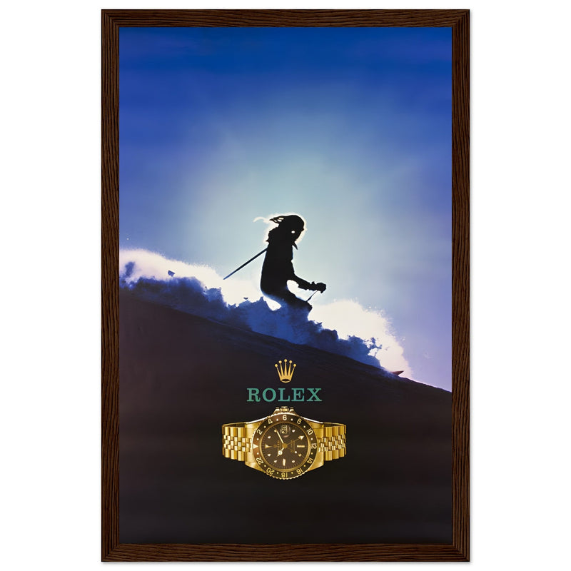 Rolex Skiing Vintage Poster Ad