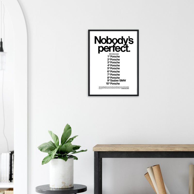 Porsche Nobody's Perfect Le Man Vintage Poster Ad
