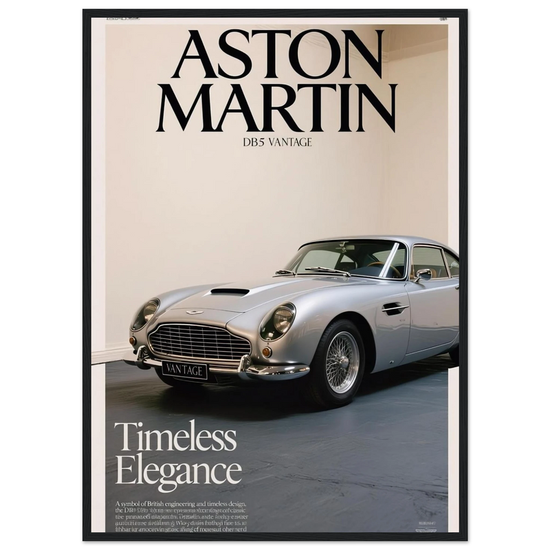 Aston Martin Vintage Poster Ad - DB5 Vantage