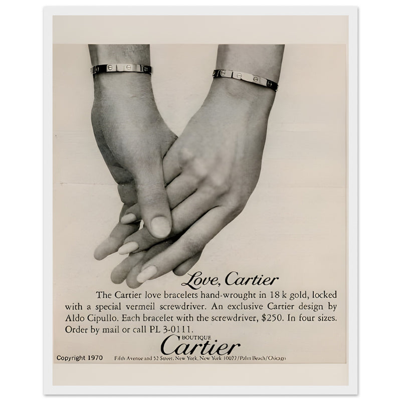 Cartier Love Bangles Vintage Poster