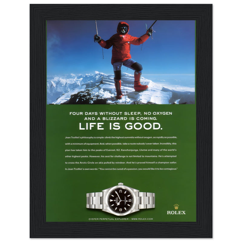 Rolex Life is Good Vintage Poster Ad