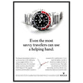 Rolex GMT Master Travel Vintage Poster Ad