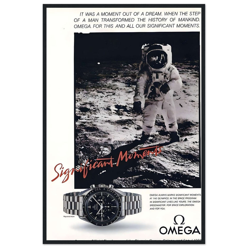 Omega Moon Vintage Poster Ad
